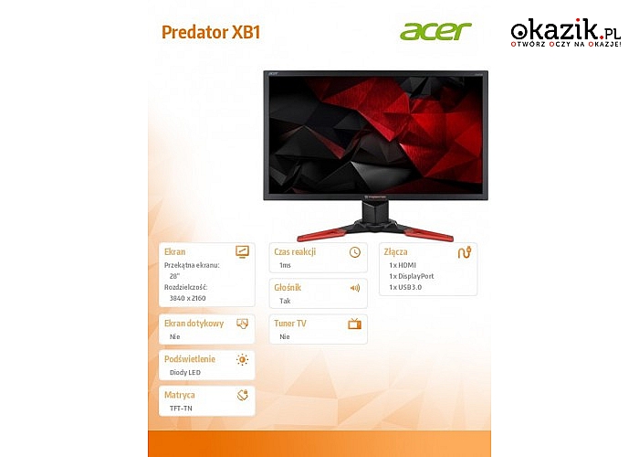 Монитор acer 28 xb281hkbmiprz predator обзор