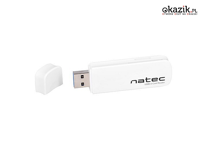 NATEC: Czytnik kart pamięci Natec SCARAB SD/Micro SD USB 3.0 biały