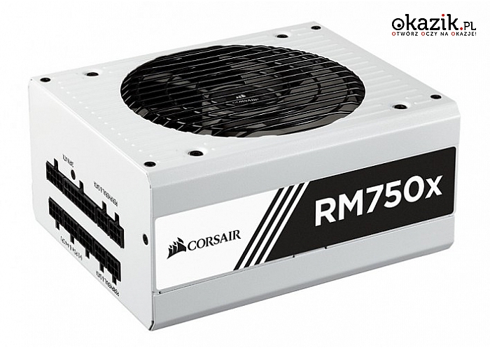 Corsair: RMX Series 750W Fully- Modular 80Plus GOLD RMx White Series. RM750x