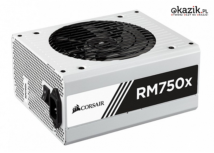 Corsair: RMX Series 750W Fully- Modular 80Plus GOLD RMx White Series. RM750x