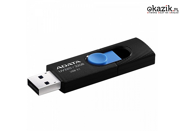Adata: UV320 32GB USB3.1 Czarno-niebieski