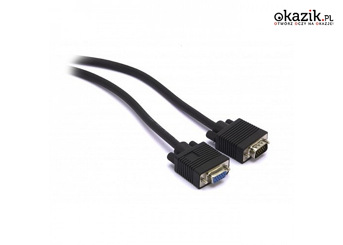 G&BL: Kabel do monitora VGA HD15 męski/HD15 żeński 1.8m blister