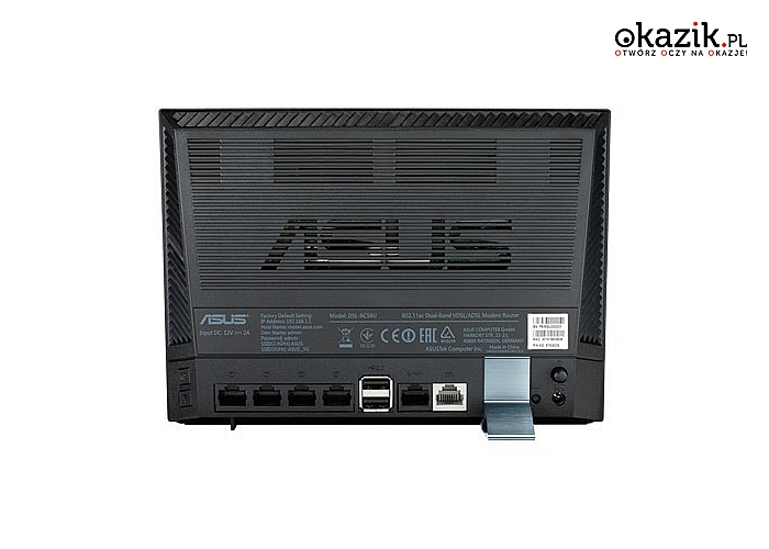 Asus: DSL-AC56U Router ADSL/VDSL AC1200 DualBand 4LAN 2USB