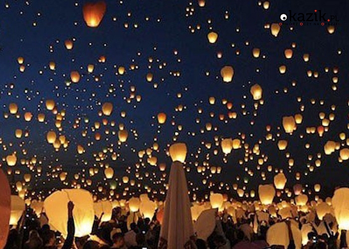 CHIŃSKIE LATAJĄCE LAMPIONY SZCZĘŚCIA. Dzięki nim stworzysz niepowtarzalną atmosferę każdej plenerowej imprezy!