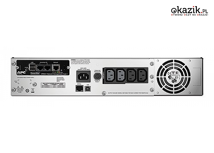 APC: SMT1500RMI2UNC SMART-UPS 1500VA/1000W Rack 2U z kartą sieciową   AP9631