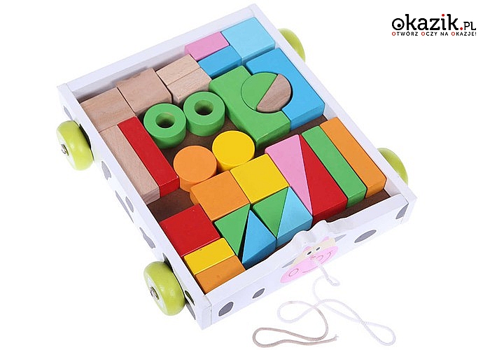 Drewniane, ekologiczne klocki edukacyjne!! Szeroki wybór – różne kształty  i kolory!! Nauka poprzez zabawę!!