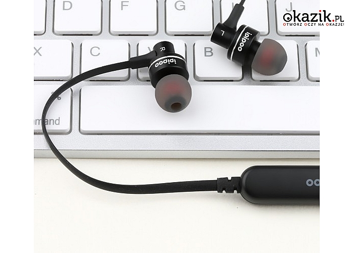 ipipoo: iP-A30BL Czarne by AWEI douszne słuchawki bezprzewodowe Bluetooth 4.0