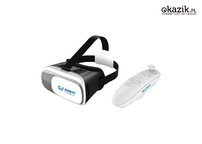 Gogle Garett VR2 + Pilot Bluetooth! Prosta i komfortowa obsługa! Odkryj świat wirtualnej rzeczywistości!