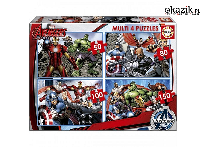 Educa: 50-80-100-150 ELEMENTÓW Avengers
