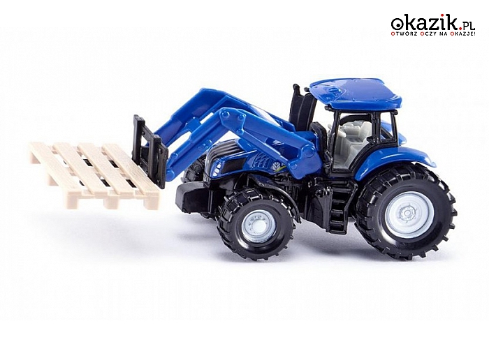 Siku: Traktor z widłami do palet