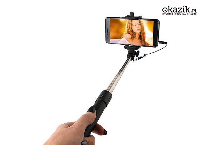Selfie stick! Kijek do robienia zdjęć z większych odległości.
