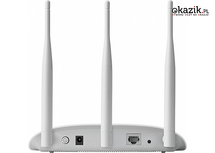 TP-LINK: WA901ND AP WiFi N300 (2.4GHz) 1x10/100 PoE 3x5dBi (SMA)