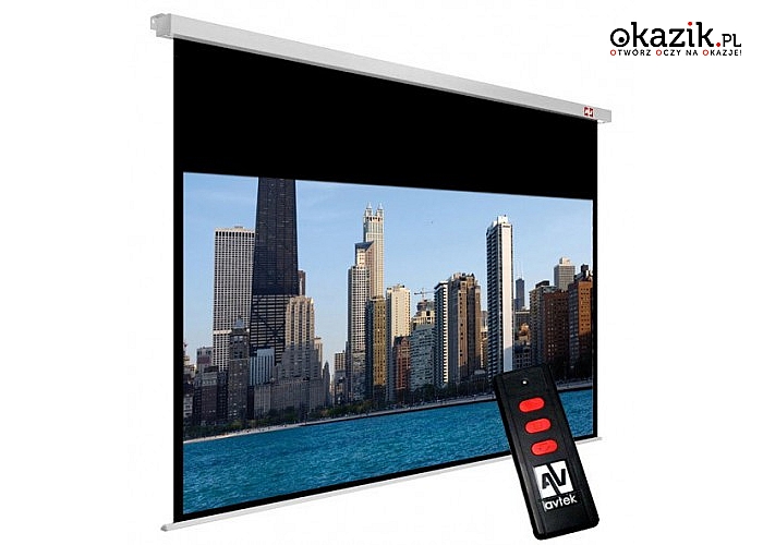 AVTek: Ekran elektryczny Cinema Electric 200, 16:9, 200 x 200 cm, powierzchnia biała, matowa