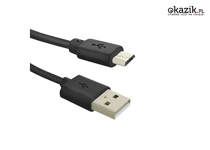 Qoltec: Ładowarka sieciowa 12W | 5V | 2.4A | USB + kabel Micro USB