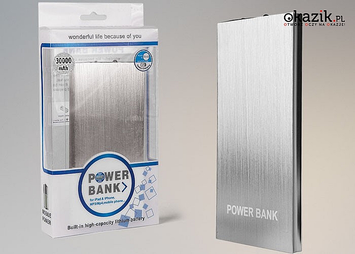 Power Bank 30 000 mAh lub 20000 mAh duża moc i elegancki designe