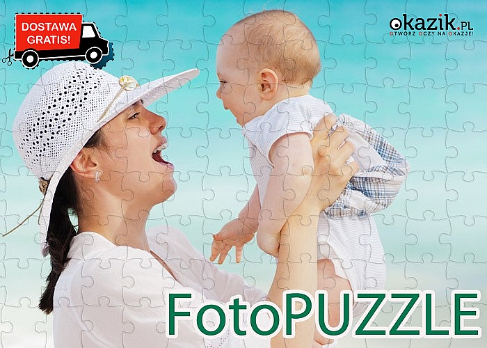 Nowość! Foto-puzzle czyli to zdjęcie wydrukowane w formie puzzli do ułożenia, w dwóch formatach! Wysyłka gratis!