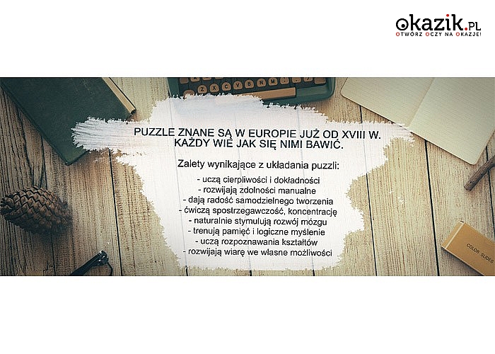 Nowość! Foto-puzzle czyli to zdjęcie wydrukowane w formie puzzli do ułożenia, w dwóch formatach! Wysyłka gratis!