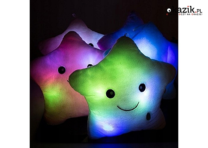 Mięciutka poduszka LED świecąca w multikolorze! Najwyższa jakość wykonania! Idealna do pokoju dziecka!