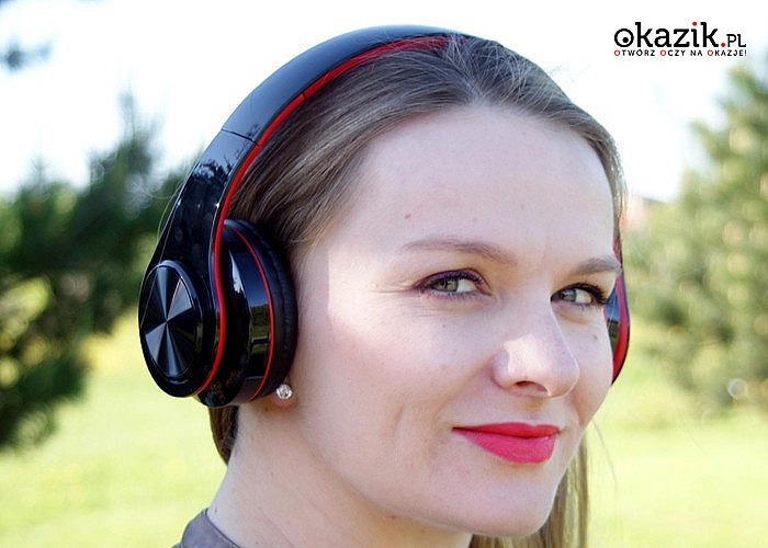 Słuchawki Bezprzewodowe Bluetooth! Nowoczesny design i komfort użytkowania! Nawet do 10m od źródła dźwięku!