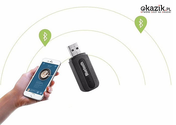 Adapter, odbiornik Bluetooth z funkcją transmitera Aux/Jack! Idealny do auta i nie tylko!