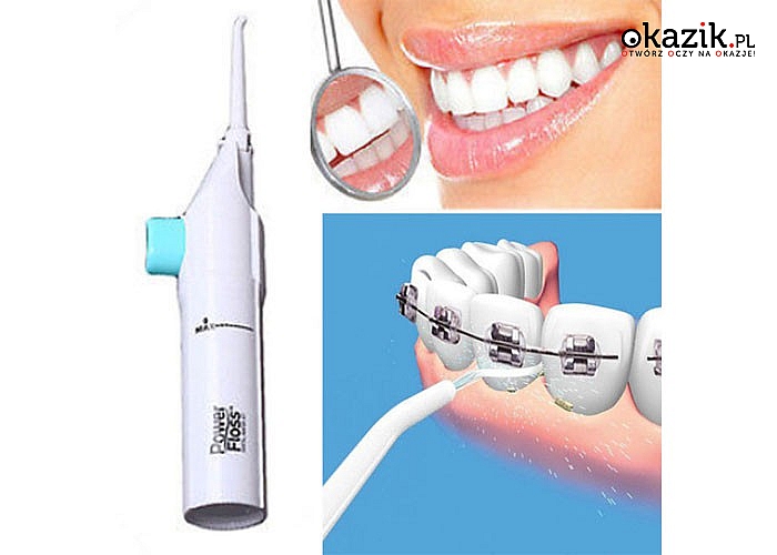 Irygator dentystyczny do higieny jamy ustnej! Bezprzewodowy POWER FLOSS! Polecany przez wielu dentystów!