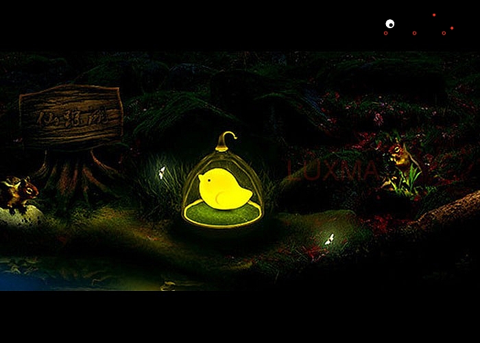 Lampka nocna LED ze śpiewem ptaszka i odgłosami lasu! Działa na dotyk! Idealna do pokoju dziecięcego!