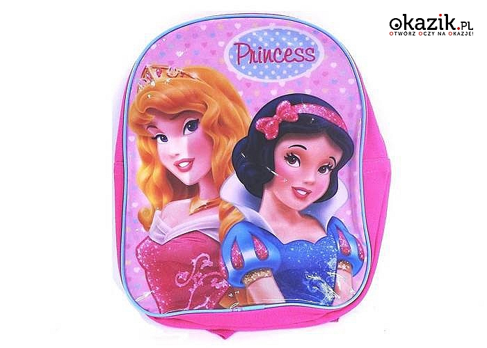 Śliczny, różowy plecaczek z bohaterkami bajek Disneya!! Coś dla Małych Księżniczek!!