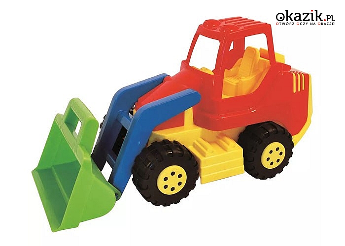 Wspaniała zabawa dla każdego chłopca-traktor, spychacz lub ciężarówka zapewnią dziecku wielogodzinną, bezpieczną zabawę