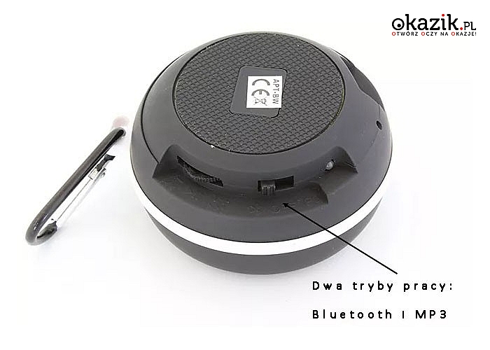 Praktyczny,wysokiej jakości wodoodporny i przenośny głośnik bluetooth ,z zestawem głośnomówiącym