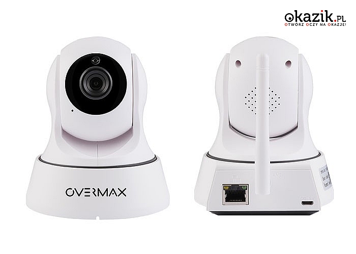 Bezprzewodowa kamera WiFi do monitoringu Overmax Camspot 3.3! Kolor biały!