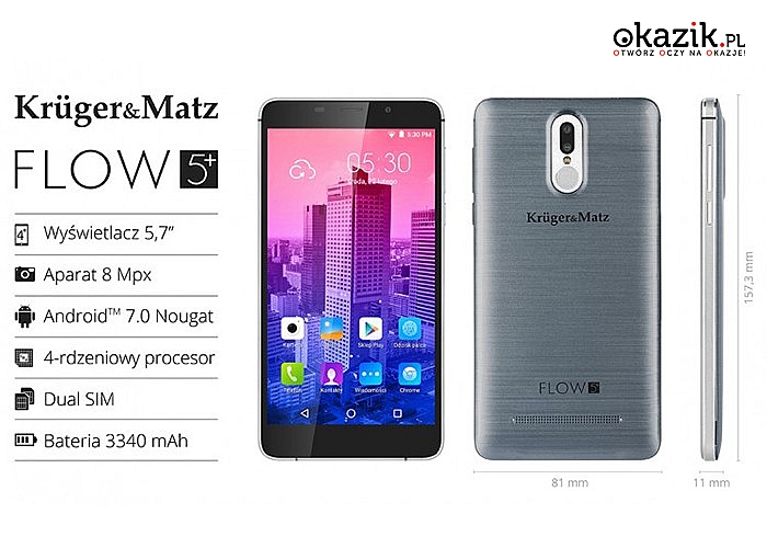 Synonim elegancji i nowoczesności! Smartfon Kruger&Matz! Dwa modele!