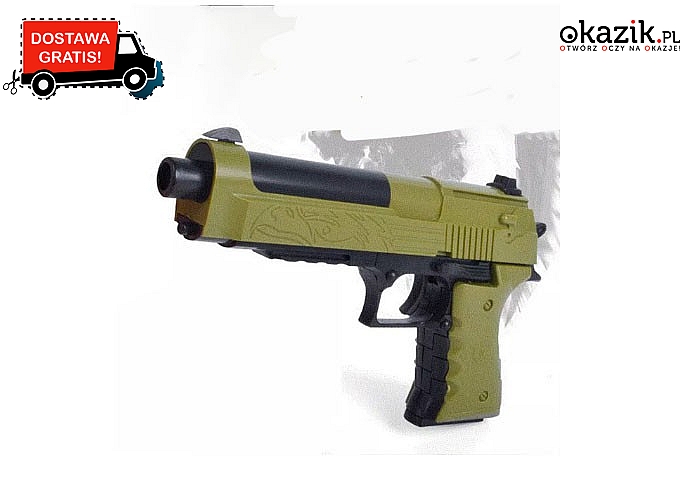 Zabawkowy pistolet Desert Eagle do samodzielnego złożenia – instrukcja w zestawie