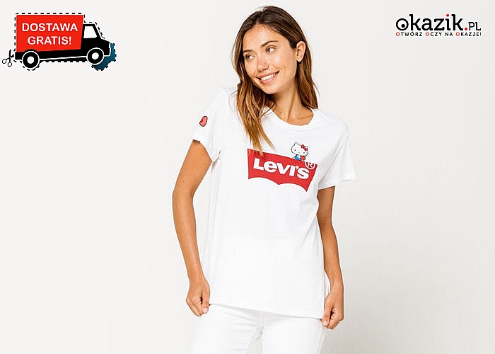 Połącz uniwersalność, styl i zabawę! Uniwersalna koszulka Levi’s z Hello Kitty!