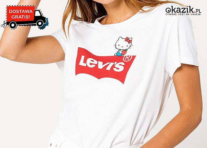 Połącz uniwersalność, styl i zabawę! Uniwersalna koszulka Levi’s z Hello Kitty!