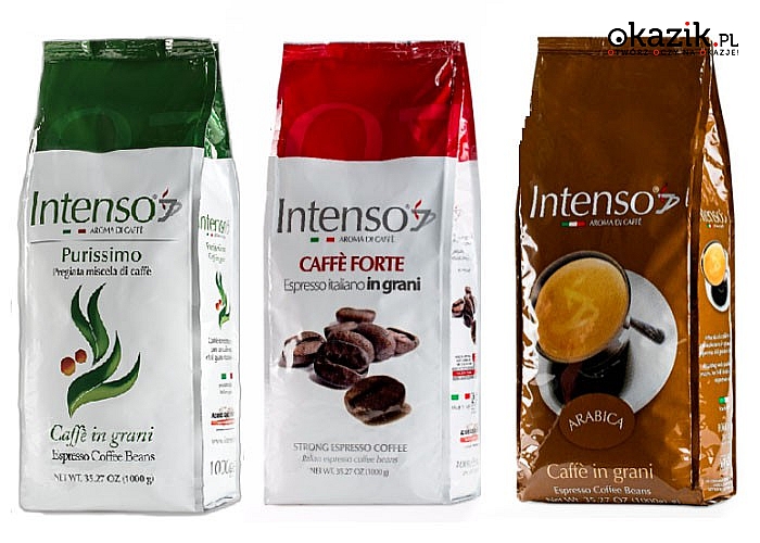 Doskonały smak i aromat! Kawa znanej włoskiej marki Intenso! Codziennie smakuj najlepsza kawę!