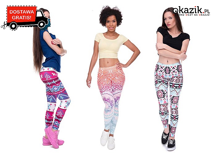 Świetne damskie legginsy – wiele wzorów i kolorów!