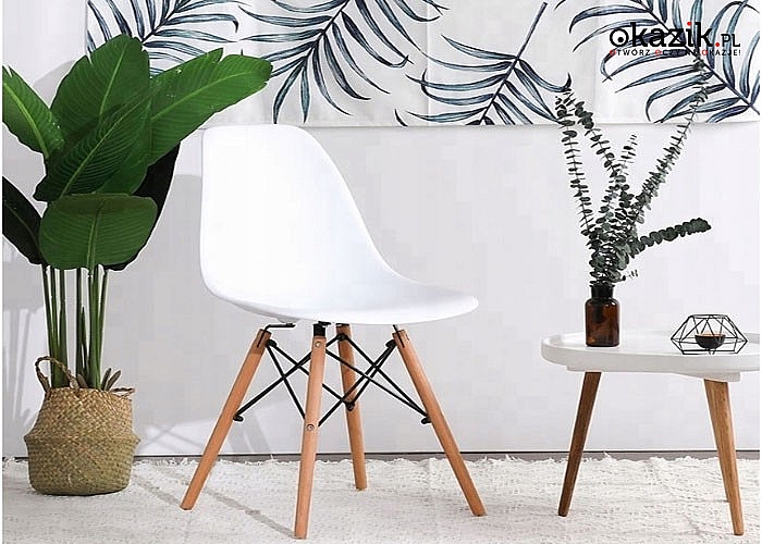 Nowoczesne krzesło DSW! Stworzone z myślą o prostocie stylu skandynawskiego! Nowoczesny design!