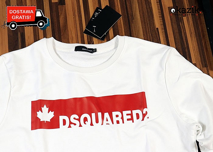 Nowość! Bluza męska znanej marki Dsquared2! Najwyższa jakość wykonania! Doskonała dla każdego!