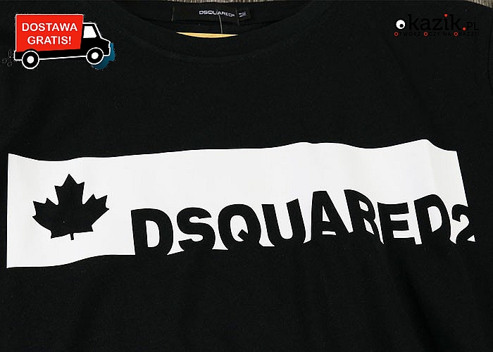 Moda z najwyższej półki! Unikatowe t-shirty Dsquared2! W dwóch kontrastowych kolorach do wyboru.