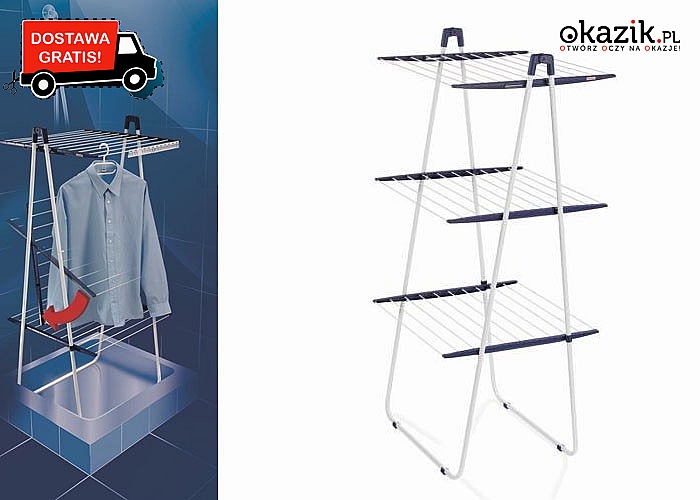 Leifheit! Suszarka pionowa Pegasus Tower na pranie! Duża ilość prania na bardzo małej powierzchni! Darmowa przesyłka!