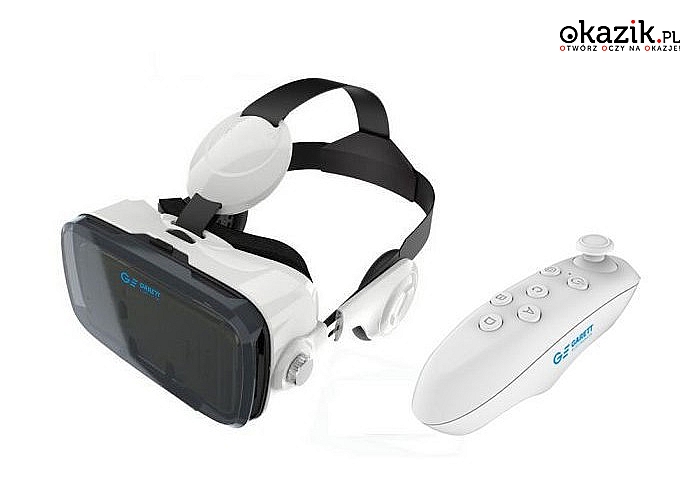 Gogle Garett VR4 + Pilot Bluetooth! Jedyne gogle z zintegrowanym zestawem słuchawkowym HI-FI! Odkryj świat wirtualny!