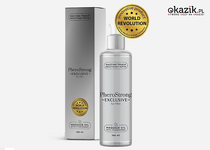 PheroStrong! Stworzone dla mężczyzn, olejki do masażu z feromonami! Stworzone aby zwiększyć podniecenie i atrakcyjność!