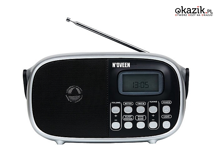 Przenośne radio zasilane sieciowo- bateryjnie! Idealne na spacer, piknik czy do ogrodu!