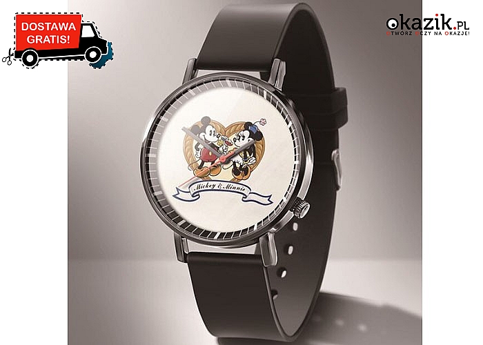 Z Myszką Mickey lub Minnie! Stylowy zegarek z bajkowym motywem dla każdego fana!