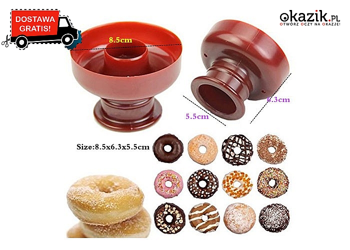 Praktyczne urządzenie do samodzielnego wykonania amerykańskich pączków typu donut