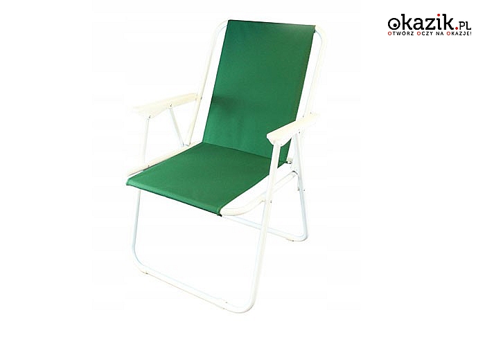 Wygodne krzesło plażowe o lekkiej ale wytrzymałej konstrukcji. Doskonale sprawdzi się na działce czy tez balkonie