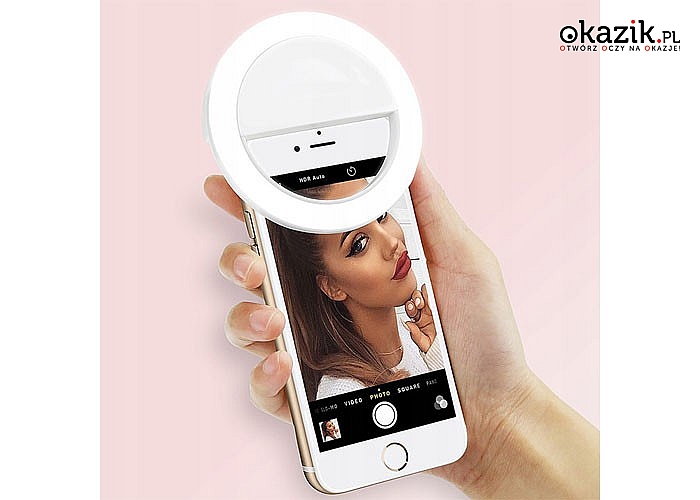 Selfie z profesjonalnym oświetleniem! Lampa do zamontowania przy przedniej kamerce w Twoim smartfonie!