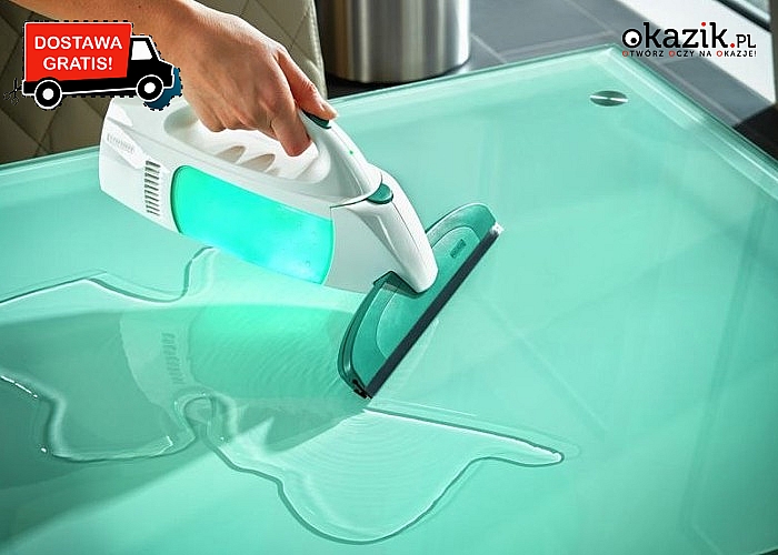 Leifheit Odkurzacz Elektryczny Do Okien, drążek, myjka to ekskluzywny zestaw do czyszczenia okien i płaskich powierzchni