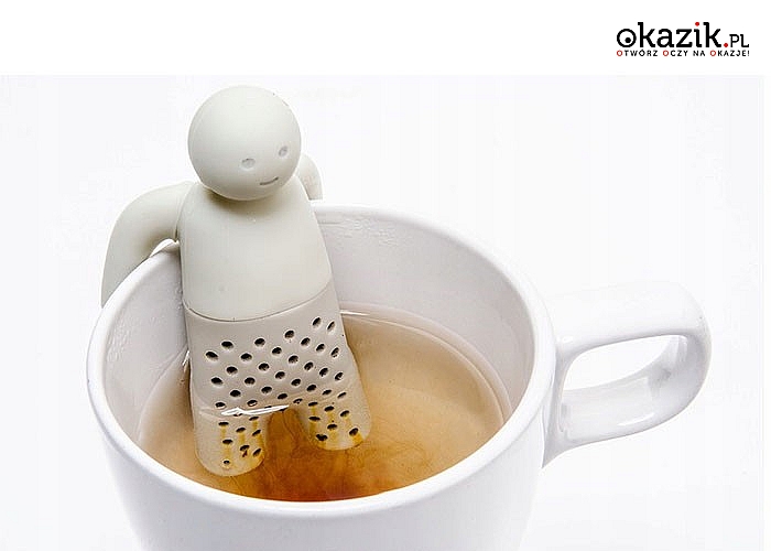 Zaparzacz do herbaty i ziół w kształcie ludzika! Praktyczny i wygodny w użyciu.