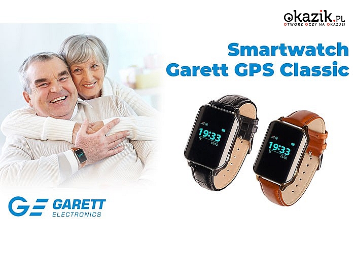 Smartwatch w klasycznym wydaniu! Garett GPS Classic! Idealny dla seniorów! Zbudowany w trosce o zdrowie!
